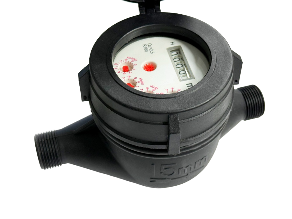 Dry Type Black Plastic Water Meter